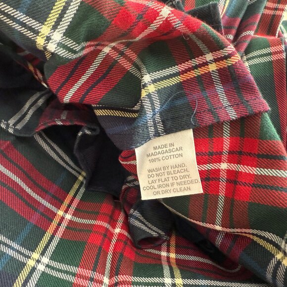 NWOT Hill House Home Caroline Nap Dress Navy Red Tartan M - Picture 5 of 6